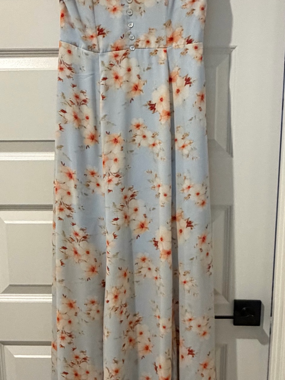 Altar'd State Light Blue Floral Maxi Skirt